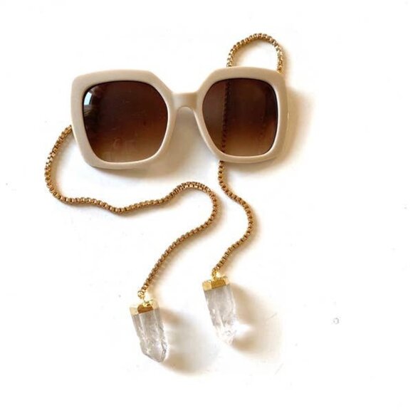 MyWillows Accessories - Ave 54 Sunglasses with Citrine Stones (Discontinued Classic)